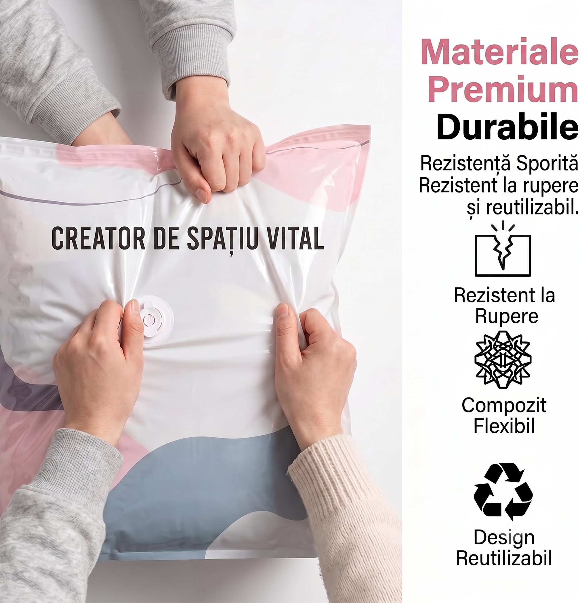 Lifespace™ ⭐| OFERTA 1+1 GRATIS Saci de Depozitare si Vidare Premium – FĂRĂ POMPĂ